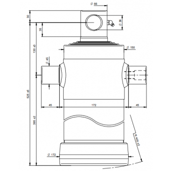Teleskopski cilinder 4 stopnje 14 ton 1500 mm z lukjno 4043F